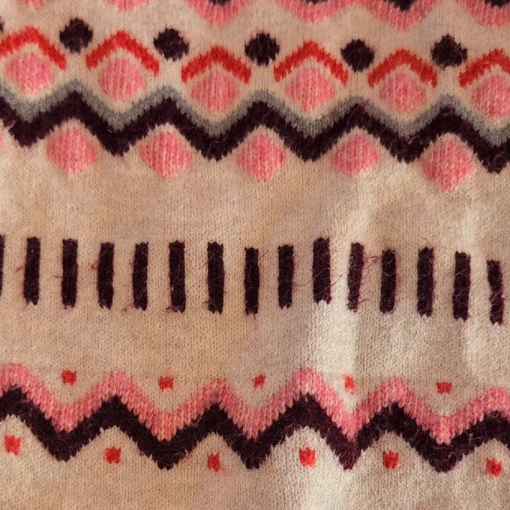 Loft Fair Isle Women's Sweater - Pink and Cream - Picture 4 of 4
